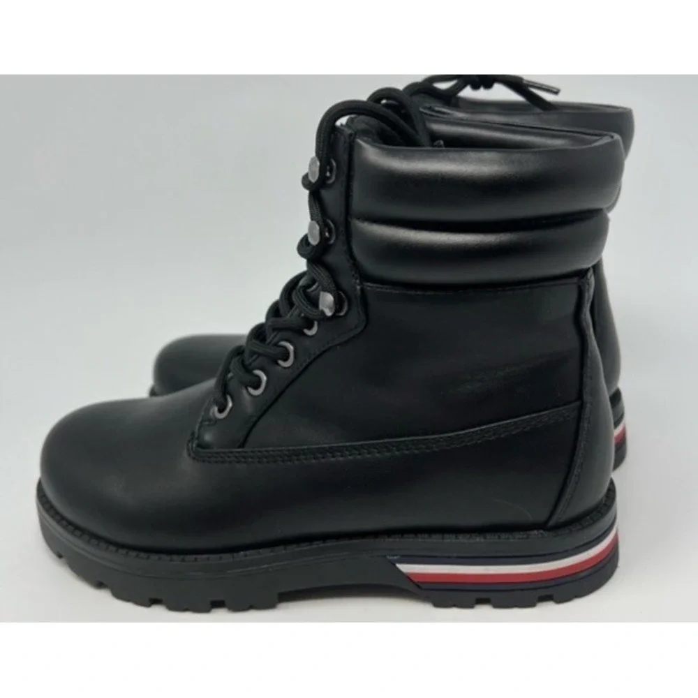New Women's Tommy Hilfiger Size 6‎ Melise Combat Black Ankle Lace Booties Casual